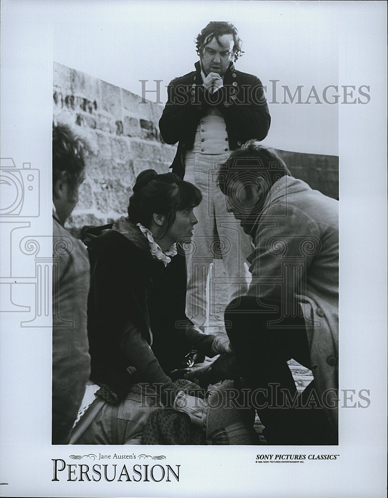 1995 Press Photo Amanda Root ,Richard McCabe and Ciaran Hinds in &quot;Persuasion&quot;.- Historic Images