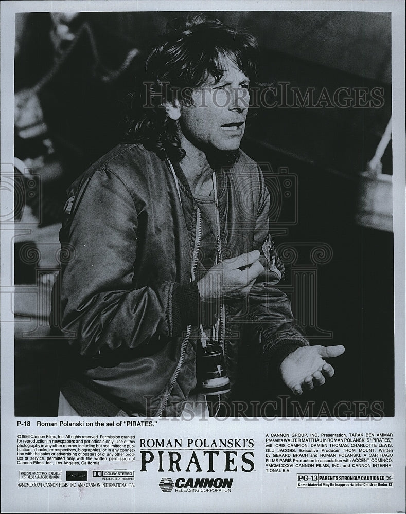 1986 Press Photo Roman Polanski &quot;Roman Polanski&#39;s Pirates&quot;- Historic Images