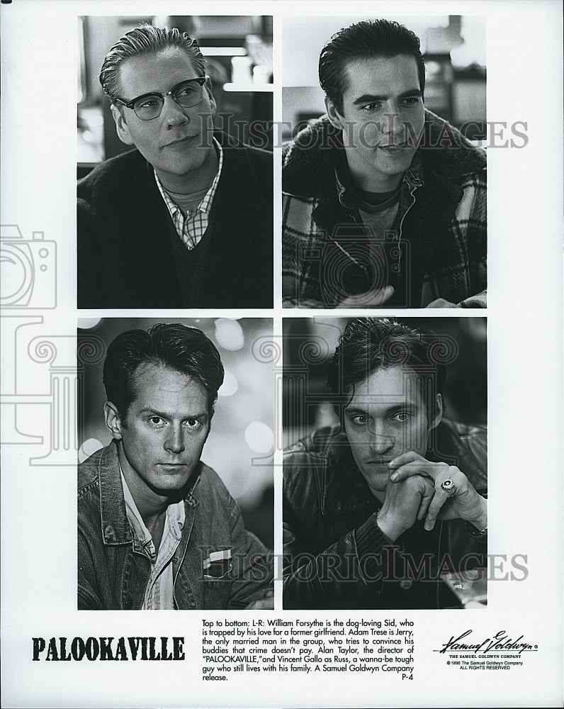 1996 Press Photo William Forsythe Vincent Gallo and Adam Trese in &quot;Palookaville&quot;- Historic Images