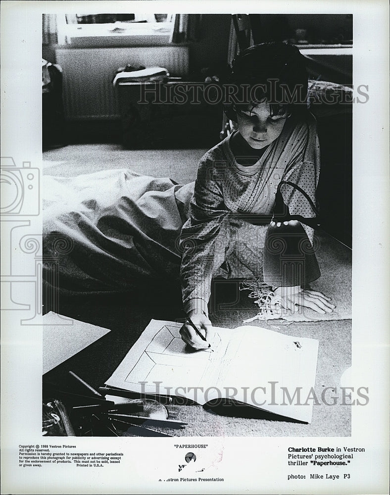 1989 Press Photo Charlotte Burke in &quot;Paperhouse&quot;- Historic Images