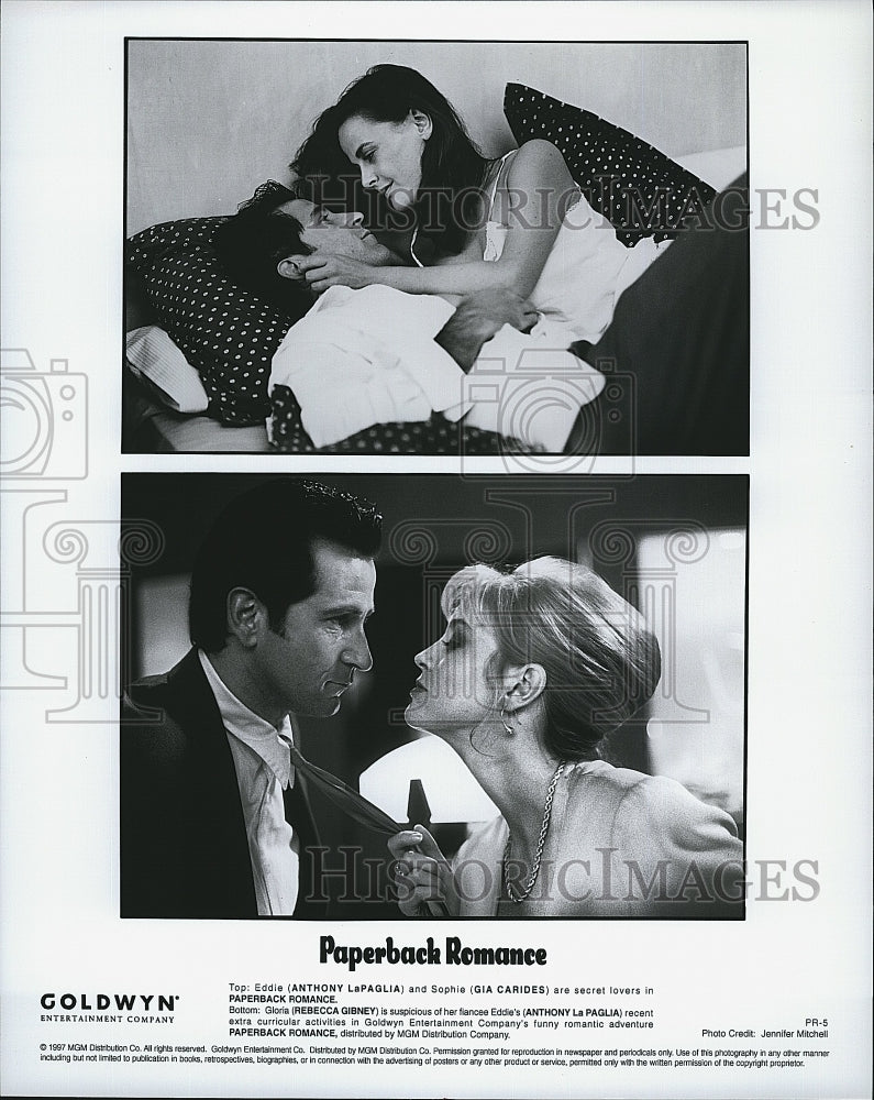 1997 Press Photo Anthony LaPaglia and Gia Carides in &quot;Paperback Romance&quot;- Historic Images