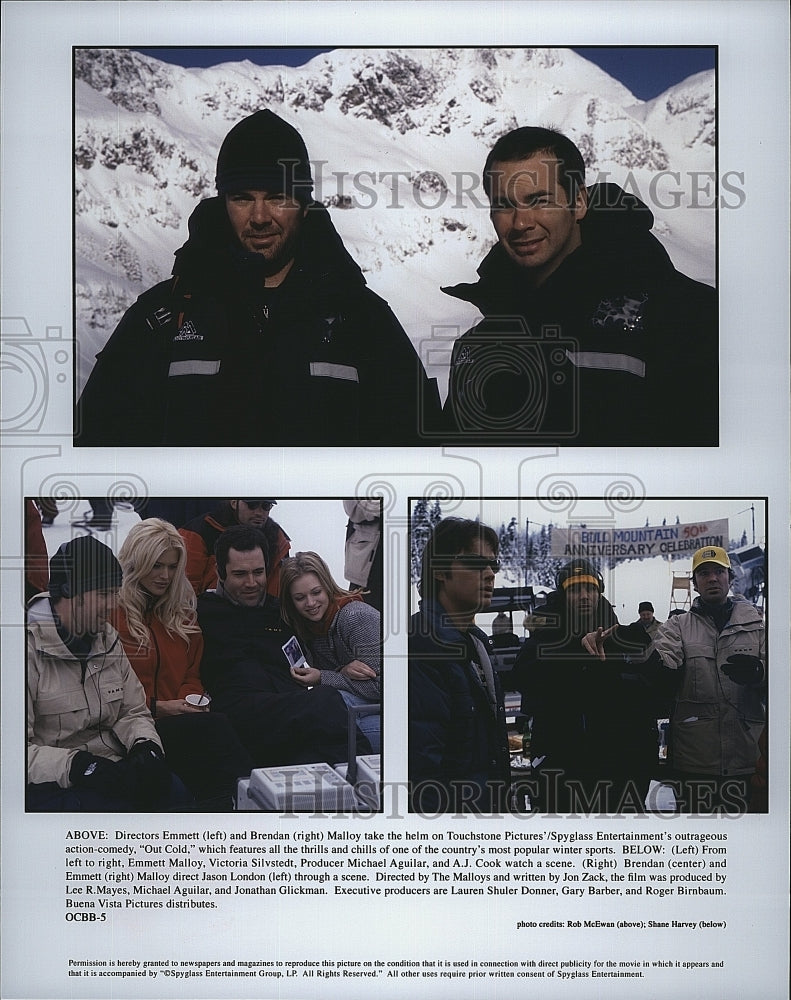 Press Photo Actor Emmett Malloy & A.J. Cook In "Out Cold" - Historic Images