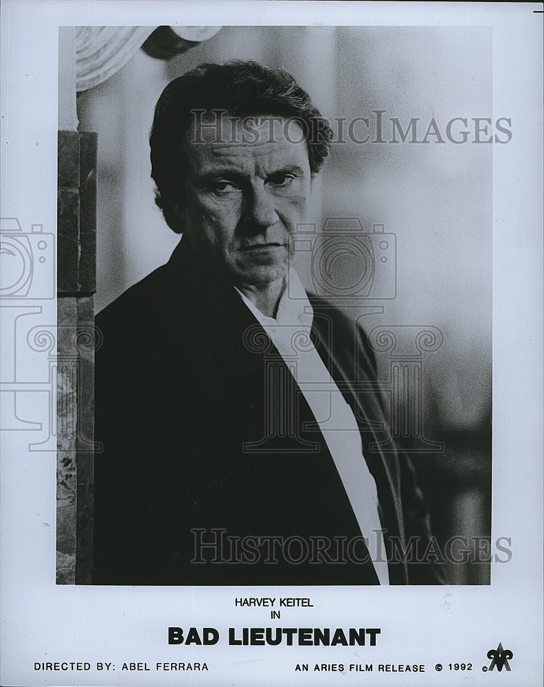 1992 Press Photo Harvey Keitel Actor Bad Lieutenant Action Movie Film- Historic Images