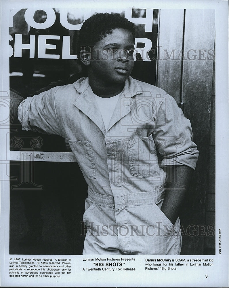 1987 Press Photo Darius McCrary in &quot;Big Shots&quot;- Historic Images