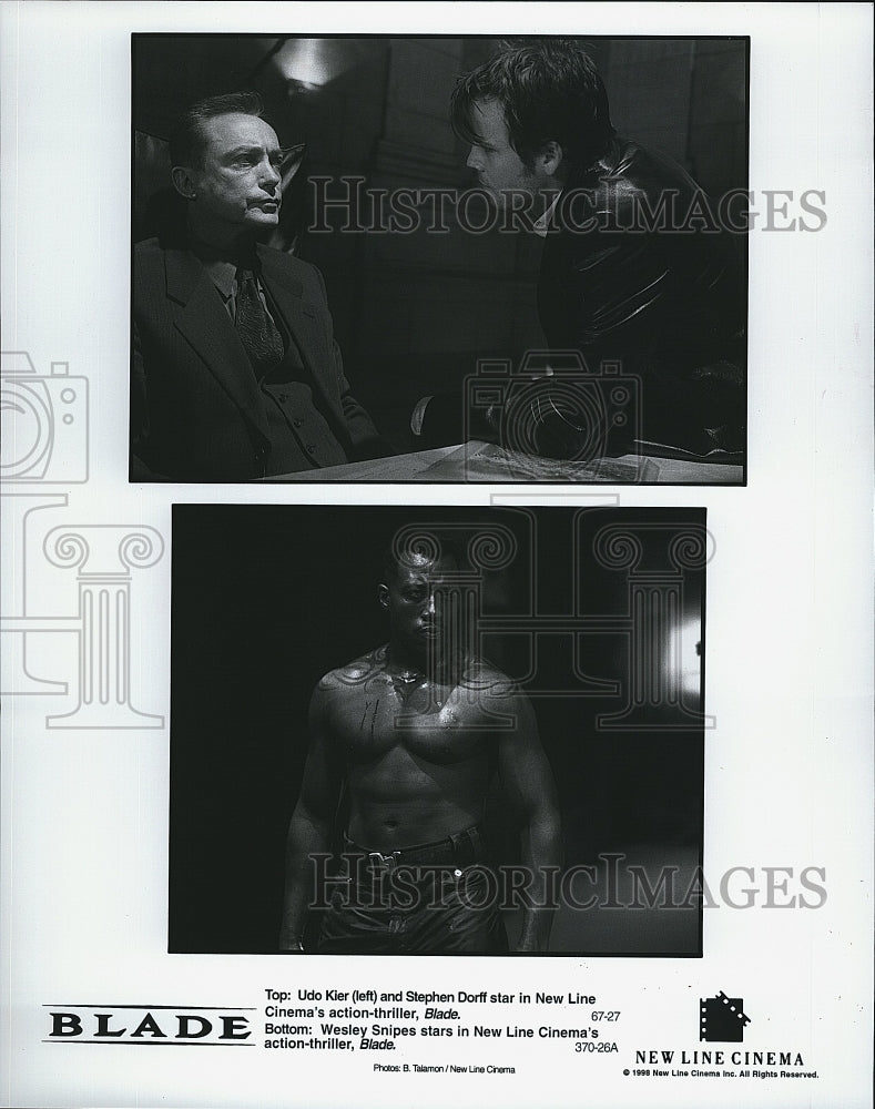 1998 Press Photo Actor Wesley Snipes &amp; Udo Kier In &quot;Blade&#39; - Historic Images