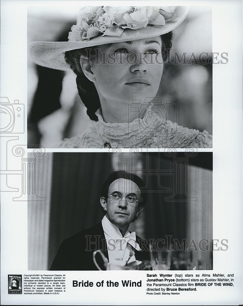 2001 Press Photo Sarah Wynter Actress Jonathan Pryce Actor Bride Of The Wind- Historic Images