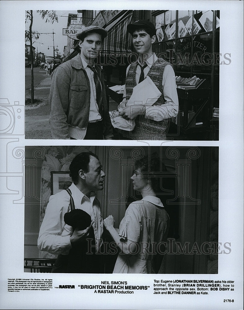 1988 Press Photo Jonathan Silverman and Bob Dishy in &quot;Brighton Beach Memoirs&quot;- Historic Images