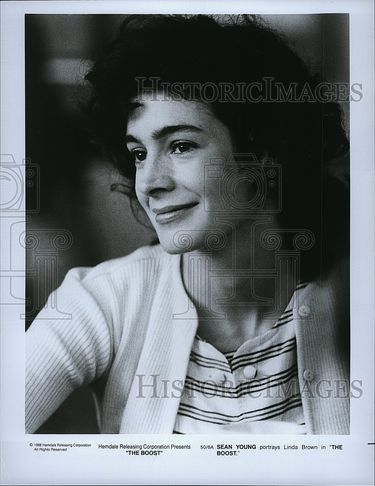 1988 Press Photo Sean Young as Linda Brown in &quot;The Boost&quot;.- Historic Images