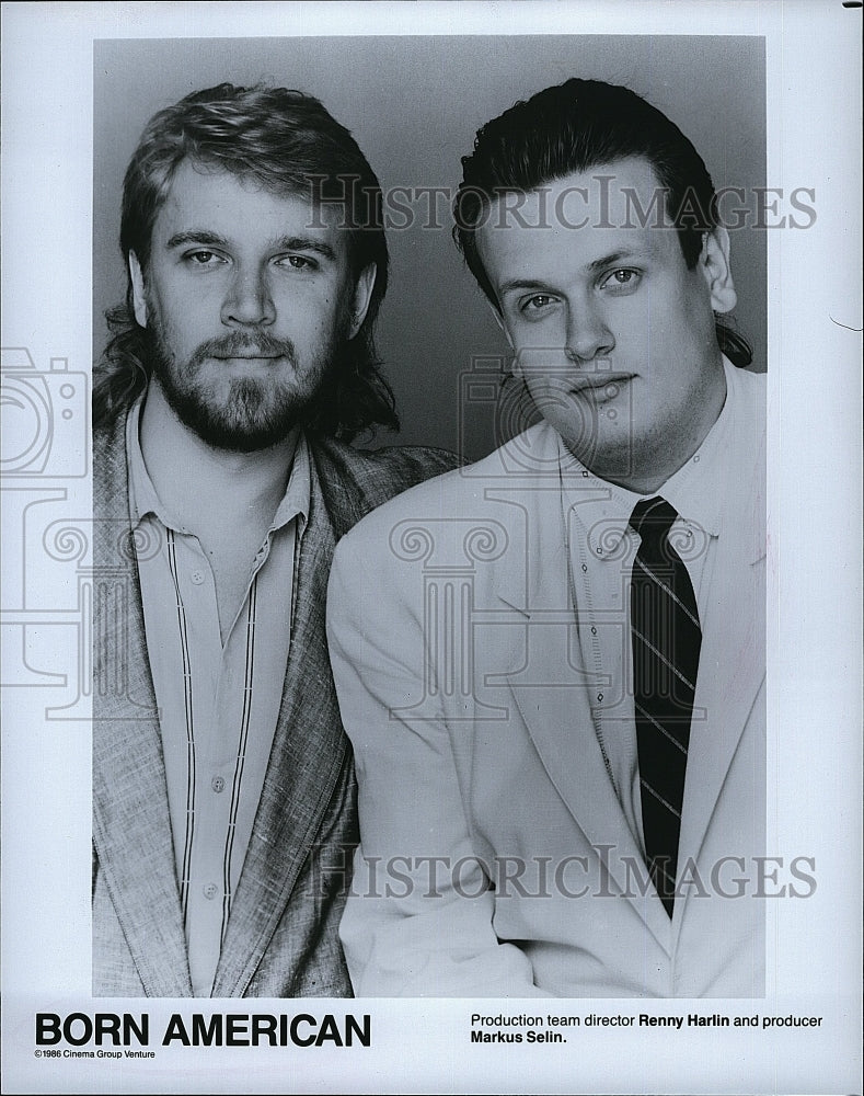 1986 Press Photo Director Renny Harlin &amp; Markus Selin In &quot;Born American&quot;- Historic Images