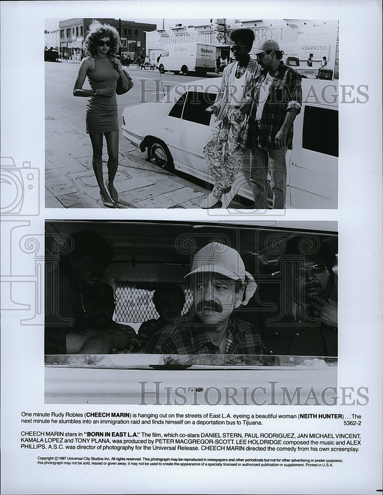 1987 Press Photo Actor Cheech Marin In &quot;Born In East LA&quot;- Historic Images