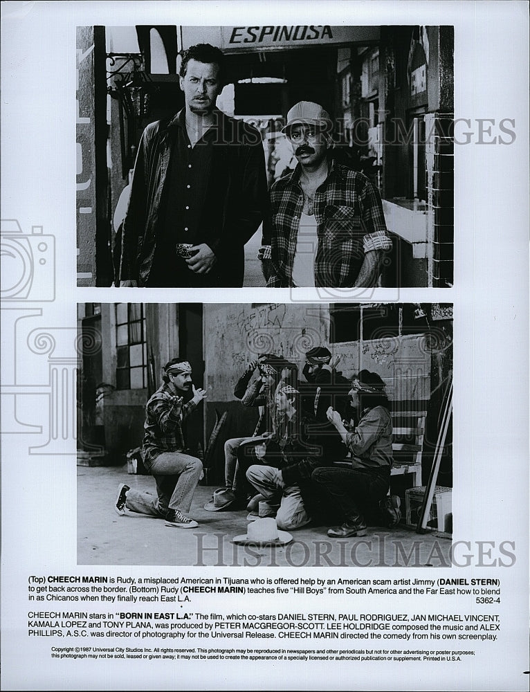 1987 Press Photo Actor Cheech Marin In &quot;Born In East LA&quot;- Historic Images