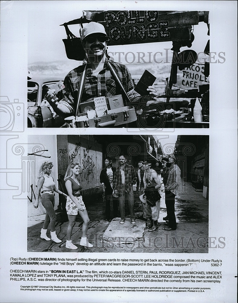 1987 Press Photo Actor Cheech Marin In &quot;Born In East LA&quot;- Historic Images