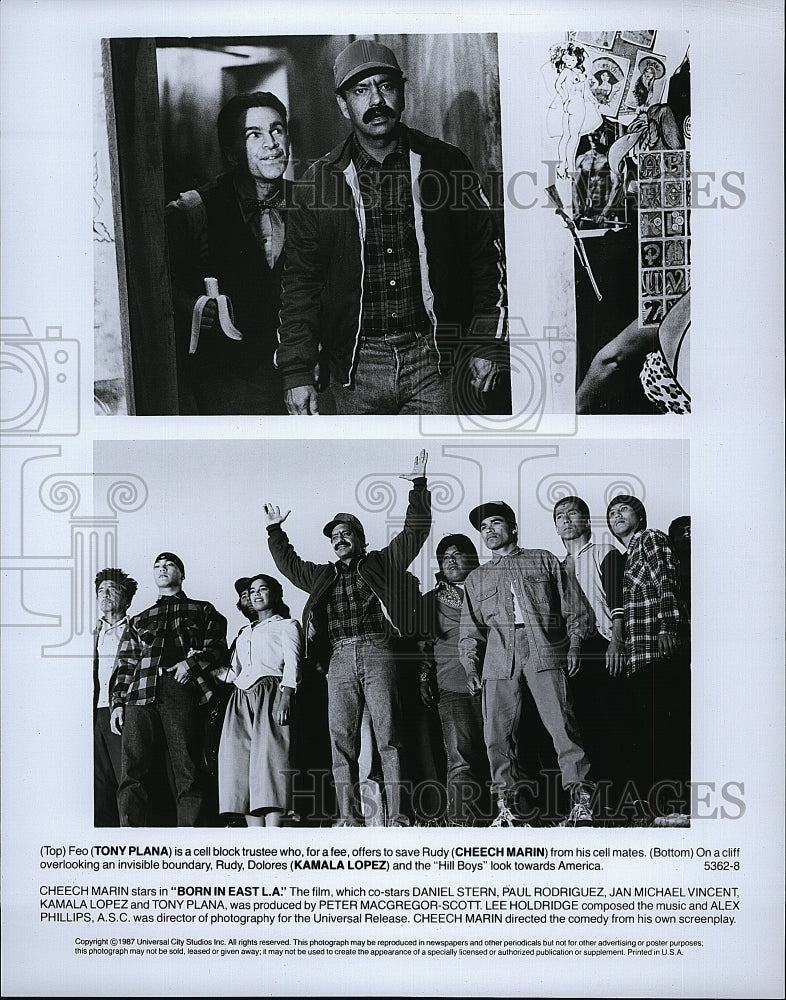 1987 Press Photo Actor Cheech Marin In &quot;Born In East LA&quot;- Historic Images