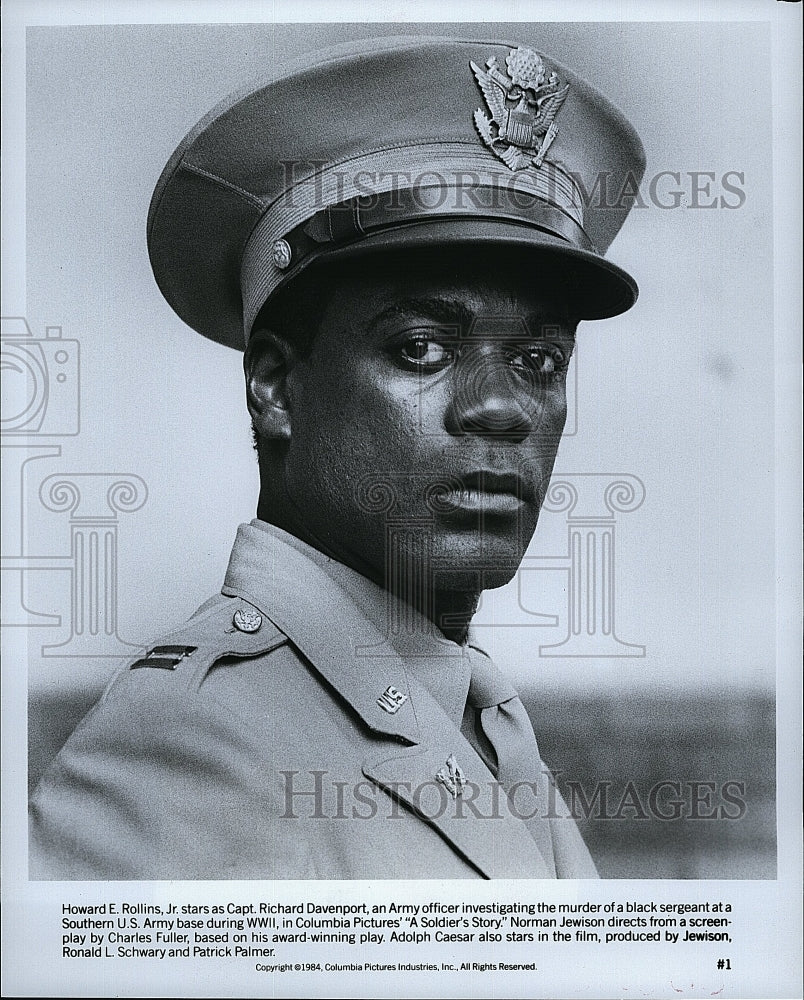 1984 Press Photo Howard E. Rollins Jr Actor A Soldier&#39;s Story Drama Movie Film- Historic Images