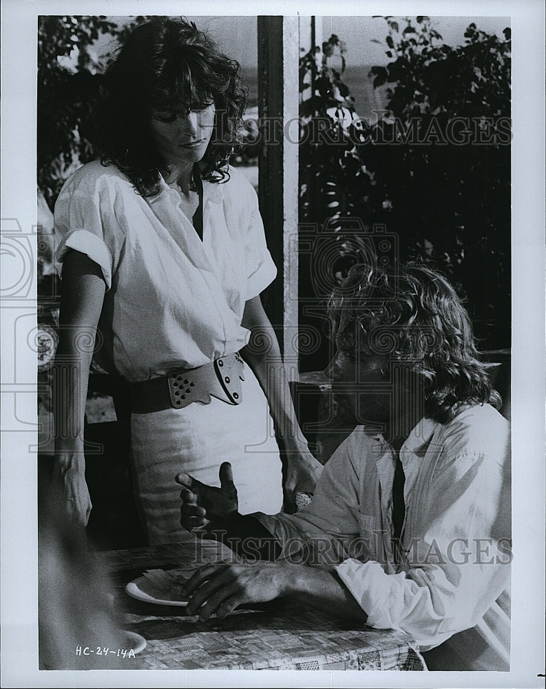 1987 Press Photo Rachel Ward, John Savage &quot;Hotel Colonial&quot;- Historic Images