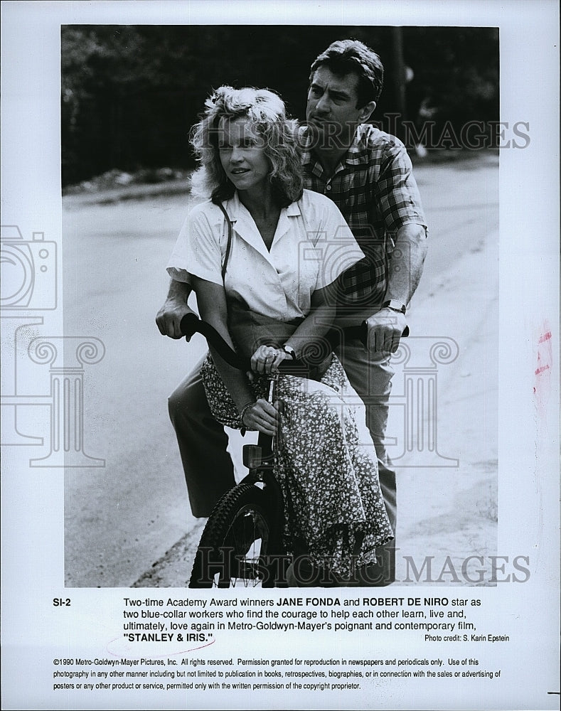 1990 Press Photo Jane Fonda, Robert de Niro "Stanley and Iris"- Historic Images