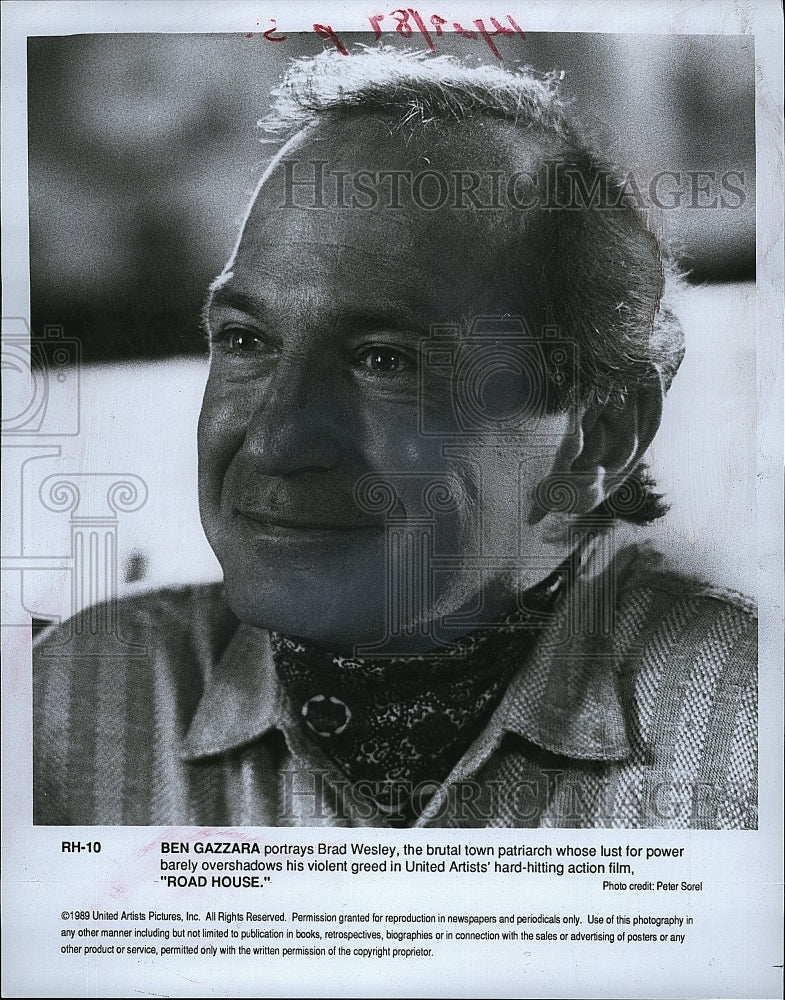 1989 Press Photo Ben Gazzara as Brad Wesley in &quot;Road House&quot;- Historic Images