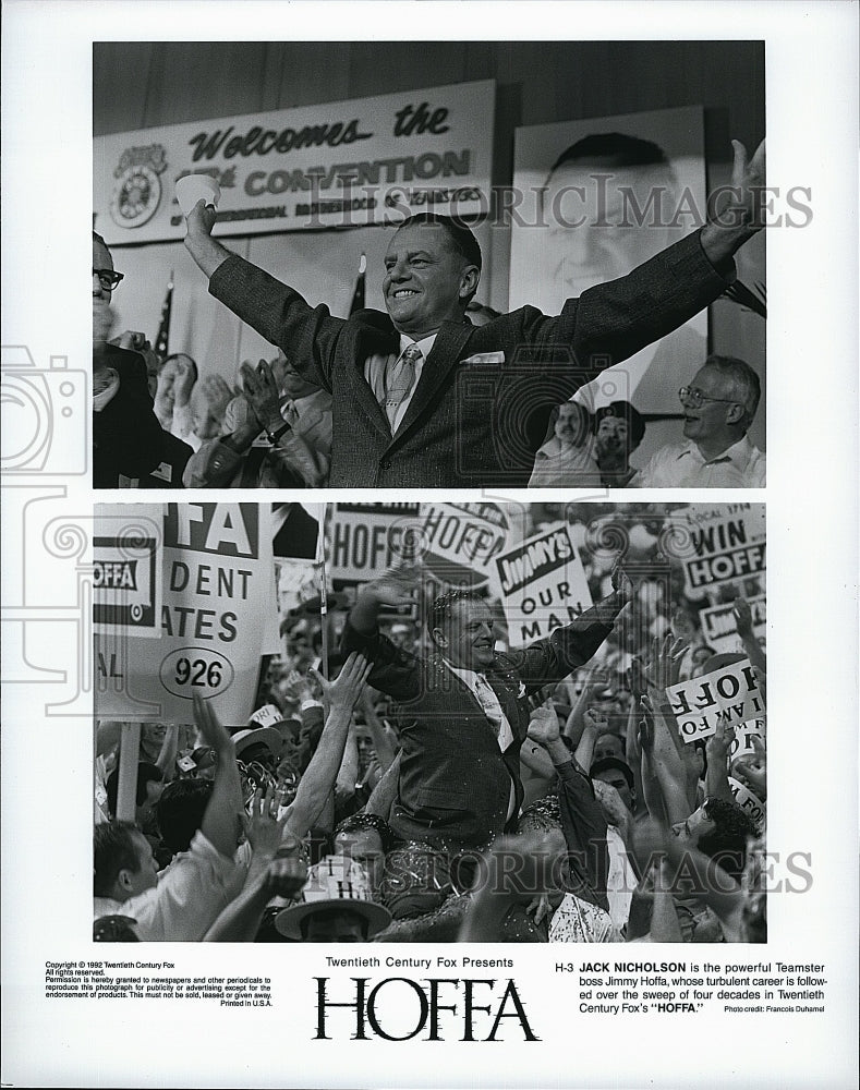 1992 Press Photo Jack Nicholson in &quot;Hoffa&quot;- Historic Images