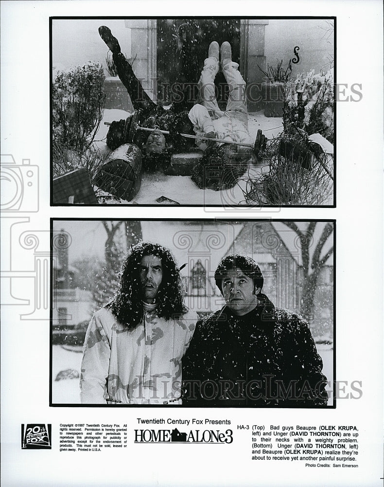 1997 Press Photo Olek Krupa Actor David Thornton Home Alone 3 Comedy Movie Film- Historic Images