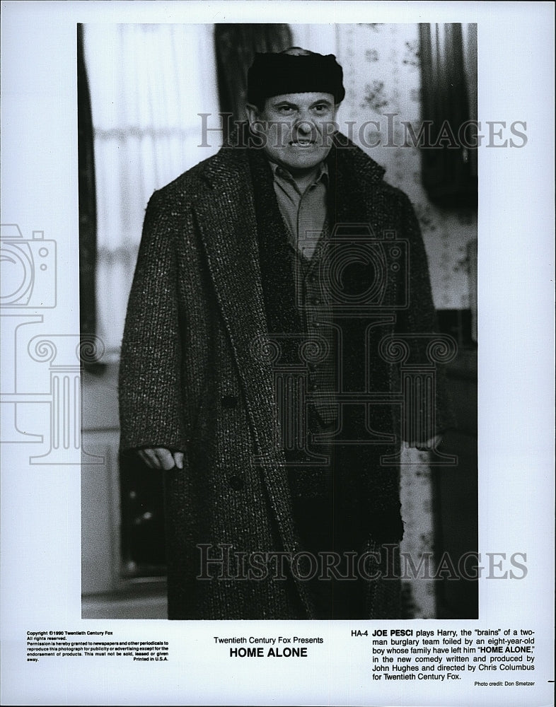 1990 Press Photo Joe Pesci American Actor Home Alone Comedy Movie Film- Historic Images