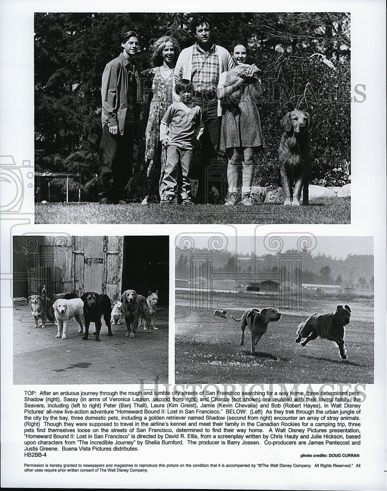 Press Photo Veronica Lauren Benj Thall Kim Greist Kevin Chevalla Homeward Bound- Historic Images