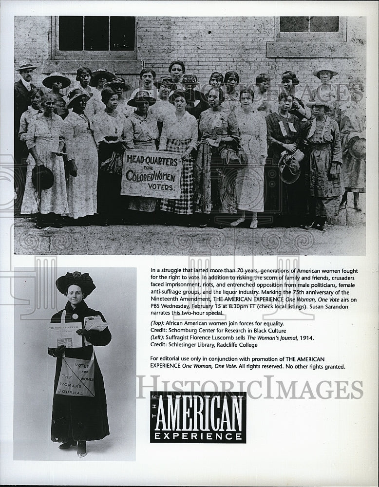 Press Photo African-American Women Campaign For Equality - Historic Images