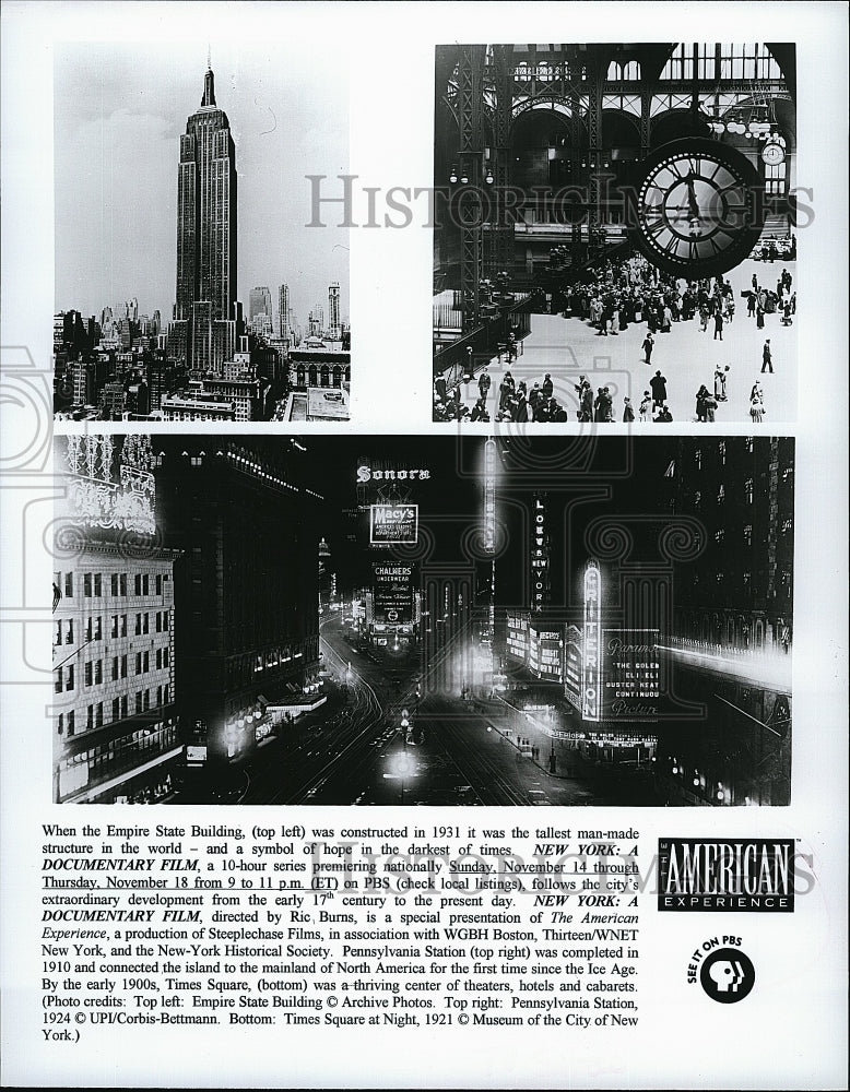 Press Photo The American Experience a Documentary of the Empire State Building - Historic Images