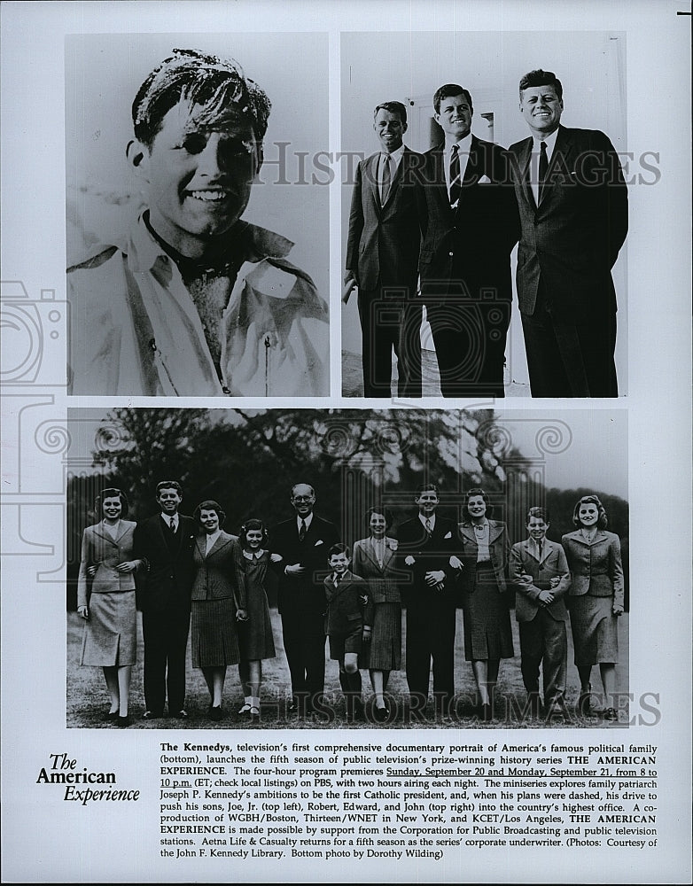 Press Photo First Documentary Of The Kennedy Family on The American Experience  - Historic Images