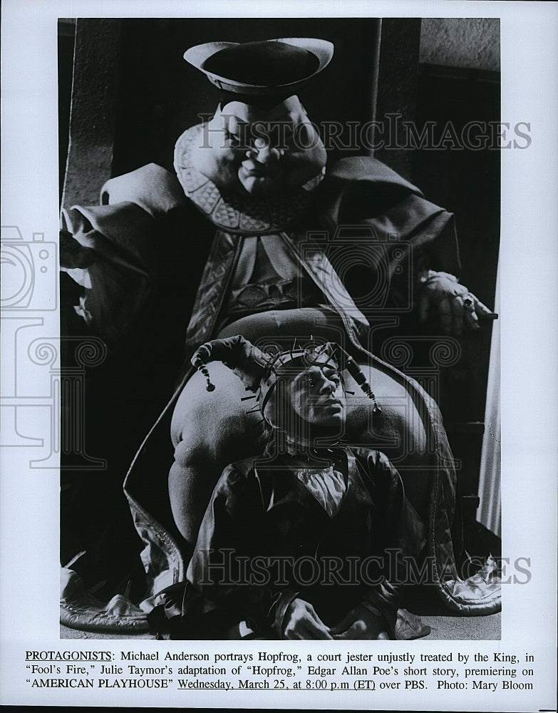 1992 Press Photo Actor Michael Anderson in &quot;Fool&#39;s Fire&quot;- Historic Images