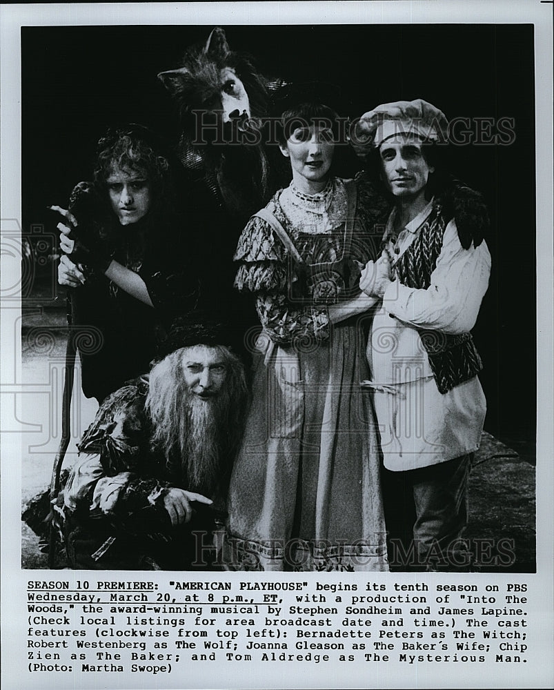 1986 Press Photo Actress Bernadette Peters in &quot;Into the Woods&quot;- Historic Images