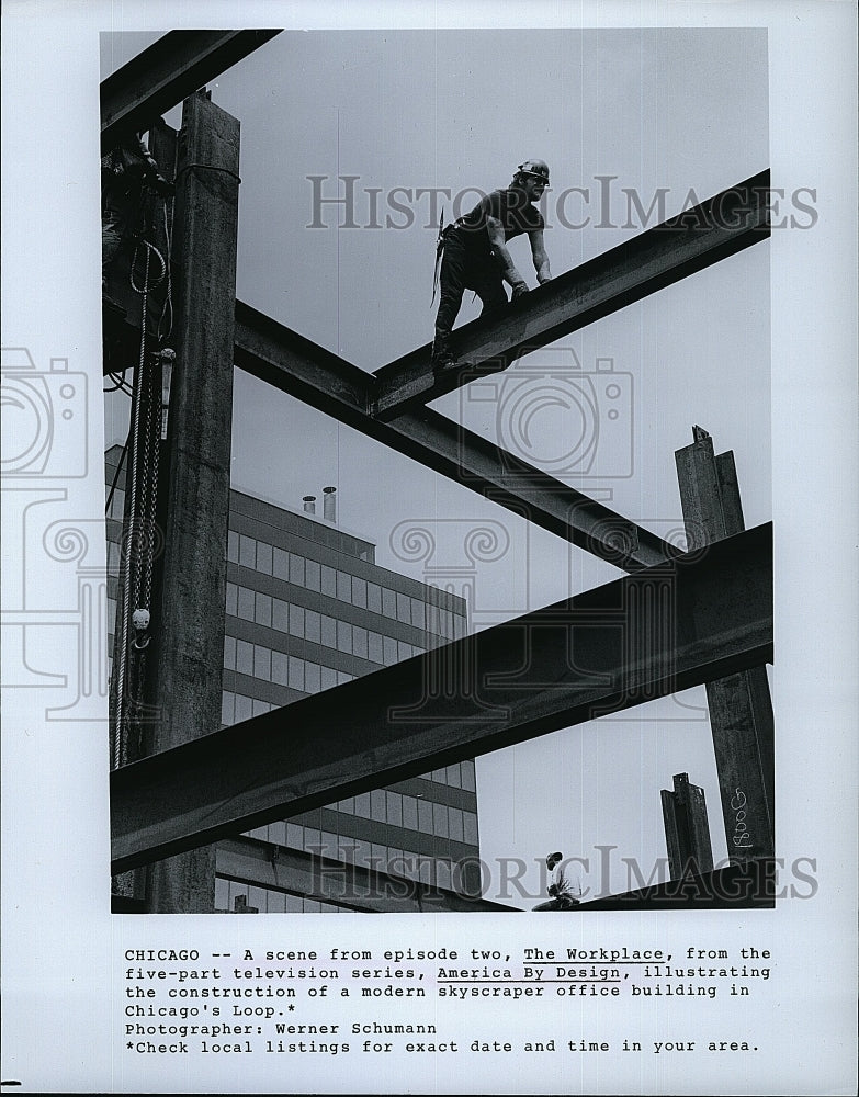 1987 Press Photo Scene from &quot;The Workplace&quot; America By Design- Historic Images