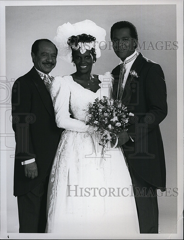 1989 Press Photo Sherman Hemsley, Anna Maria Horsford and Clifton Davis in Amen- Historic Images