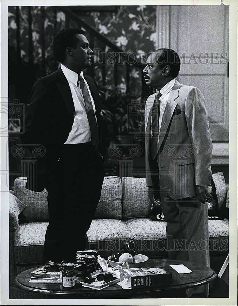 1986 Press Photo Clifton Davis and Sherman Hemsley in Amen- Historic Images