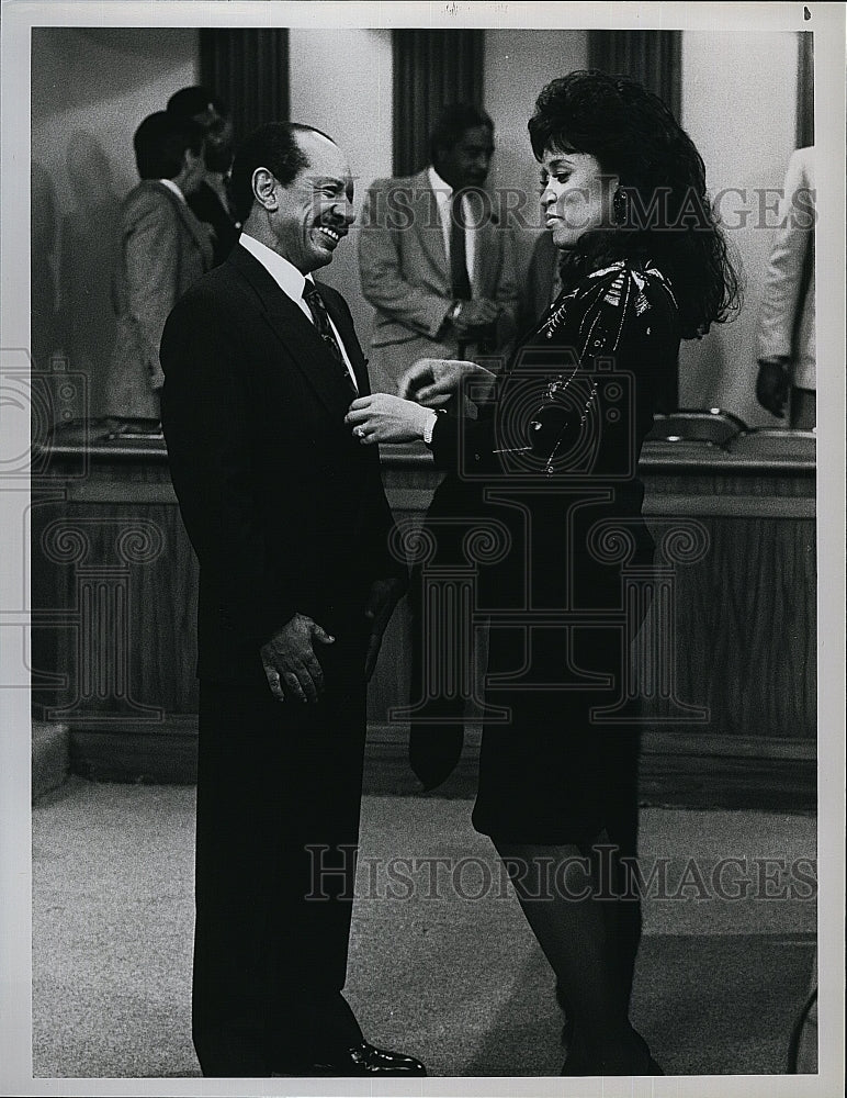 1988 Press Photo Sherman Hemsley and Jackee in Amen- Historic Images