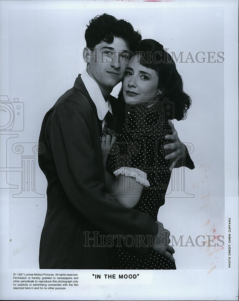 1987 Press Photo Patrick Dempsey &amp; Talia Balsam Star In &quot;In The Mood&quot;- Historic Images