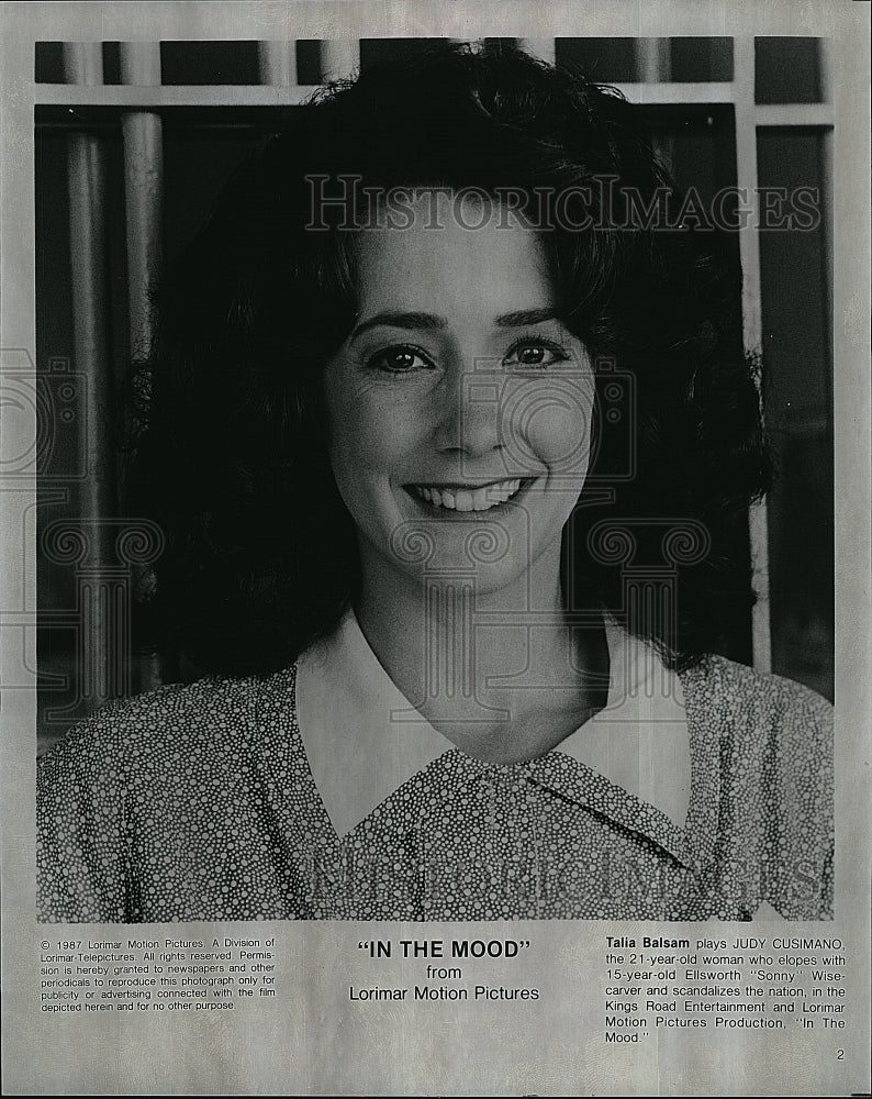 1987 Press Photo Talia Balsam Stars In &quot;In The Mood&quot;- Historic Images