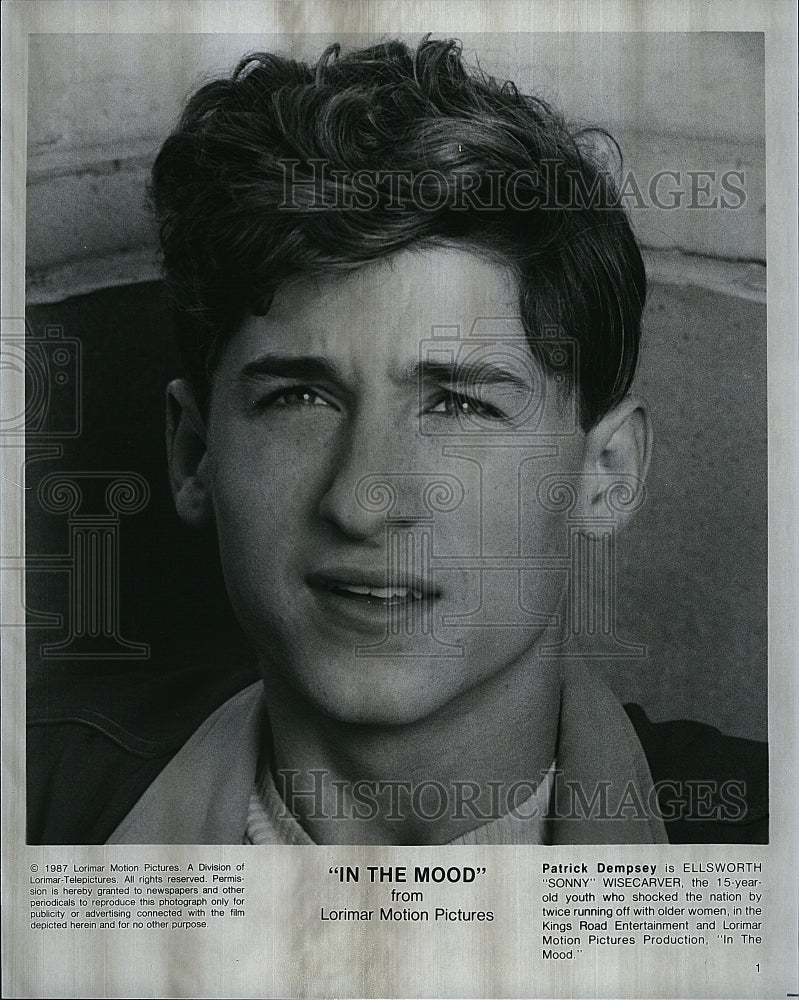 1987 Press Photo Patrick Dempsey Stars In &quot;In The Mood&quot;- Historic Images