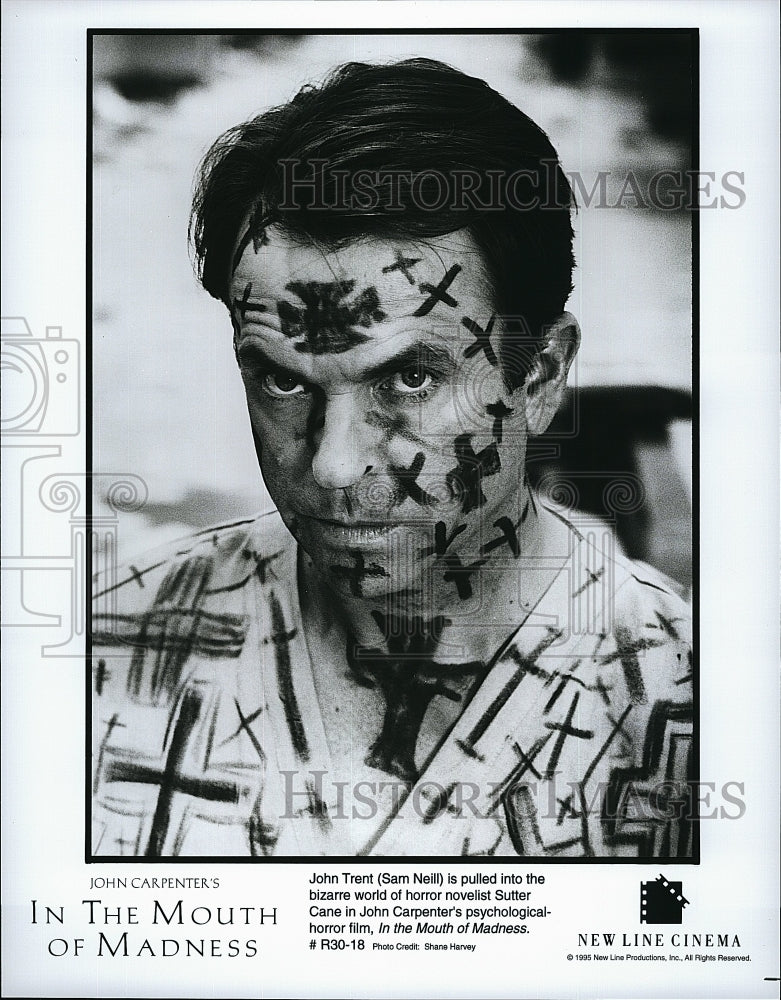 1995 Press Photo Sam Neill Stars In &quot;In The Mouth Of Madness&quot;- Historic Images