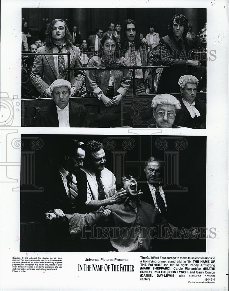 1994 Press Photo Daniel Day-Lewis, Mark Sheppard in In The Name Of The Father- Historic Images