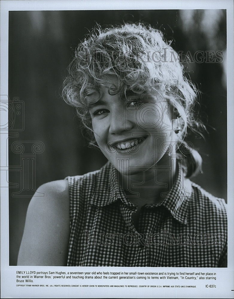 1989 Press Photo Emily Lloyd &quot;In Country&quot;- Historic Images