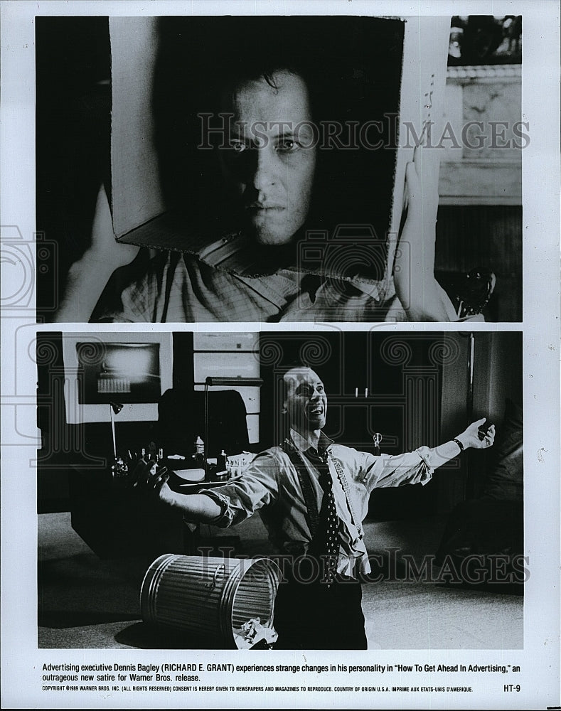 1989 Press Photo Richard E. Grant &quot;How To Get Ahead in Advertising&quot;- Historic Images