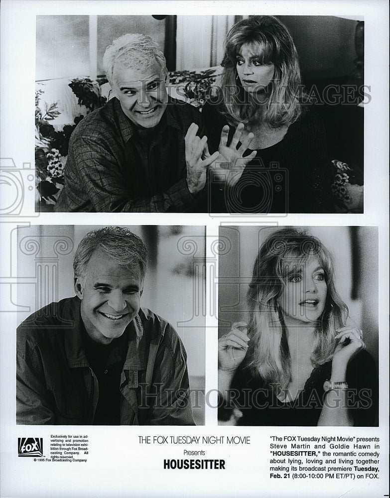 1992 Press Photo Steve Martin, Goldie Hawn &quot;Housesitter&quot;- Historic Images