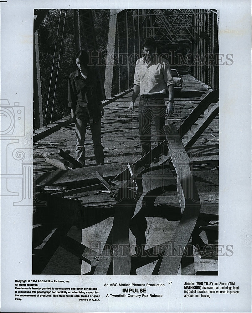 1984 Press Photo Meg Tilly, Tim Matheson &quot;Impulse&quot;- Historic Images