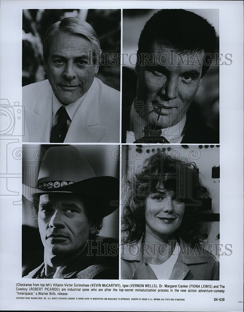 1987 Press Photo Fiona Lewis, K. McCarthy, V. Wells, R. Picardo &quot;Innerspace&quot;- Historic Images