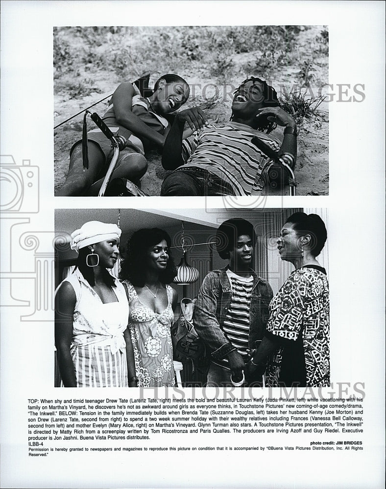 1994 Press Photo  &quot;The Inkwell&quot; Larenz Tate,Jada Pinkett,AJ Johnson,M Chestnut- Historic Images