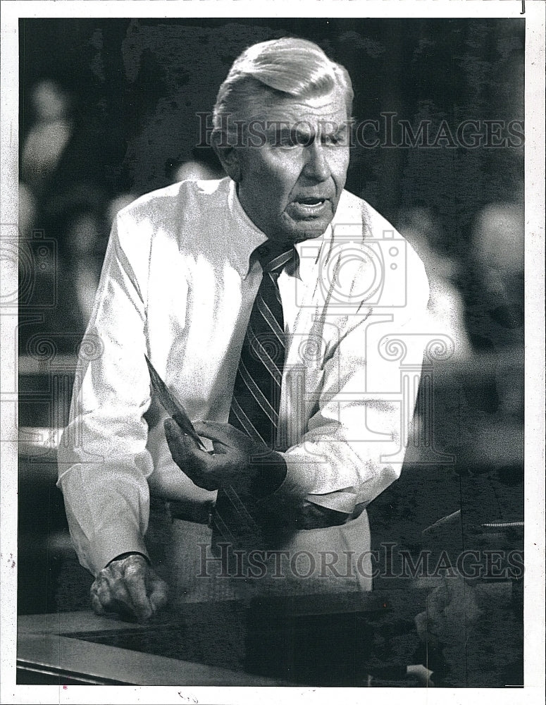 1991 Press Photo Andy Griffith, star of TV series &quot;Matlock&quot;- Historic Images