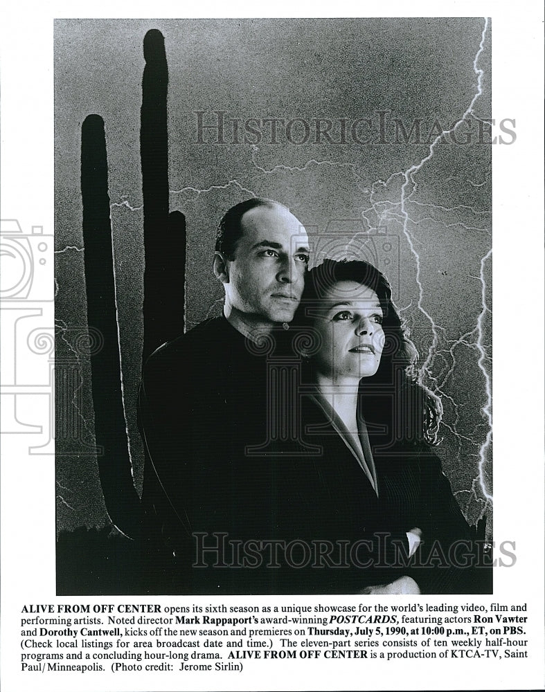 Press Photo Ron Vatwer and Dorothy Cantwell in &quot;Postcards&quot;- Historic Images