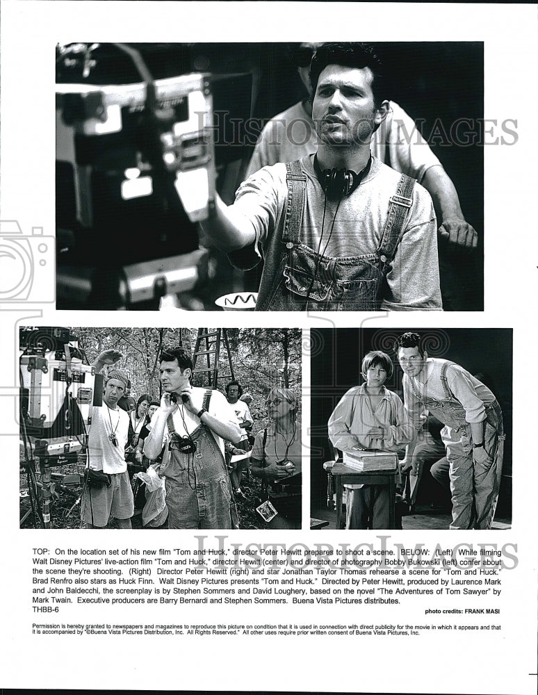 Press Photo Peter Hewitt Director Jonathan Taylor Thomas in &quot;Tom and Huck&quot;- Historic Images