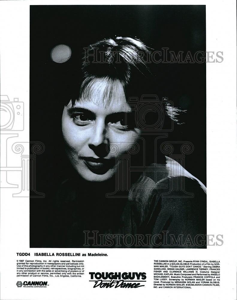 1987 Press Photo Isabella Rossellini Actress Tough Guys Don&#39;t Dance Movie Film- Historic Images