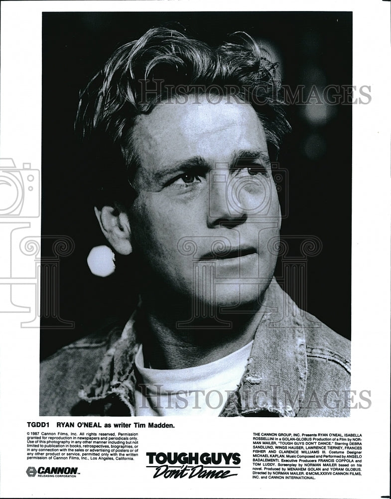 1987 Press Photo Ryan O&#39;Neal American Actor Tough Guys Don&#39;t Dance Movie Film- Historic Images